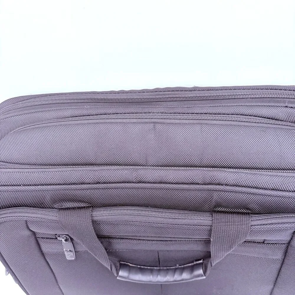 Samsonite Expandable Black Laptop Briefcase Bag Shoulder Strap Padded Softshell